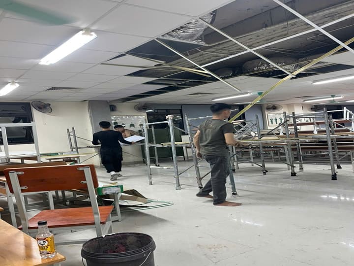 Sửa chữa trần thạch cao bị hỏng