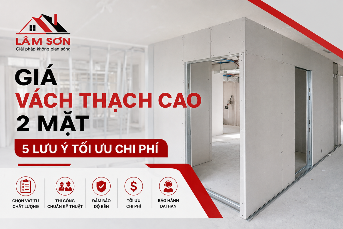 Giá Vách Thạch Cao 2 Mặt: 5 Lưu Ý Tối Ưu Chi Phí
