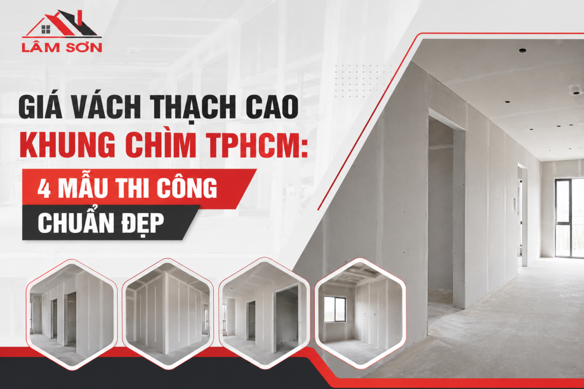 Giá Vách Thạch Cao Khung Chìm TPHCM: 4 Mẫu Thi Công Chuẩn Đẹp