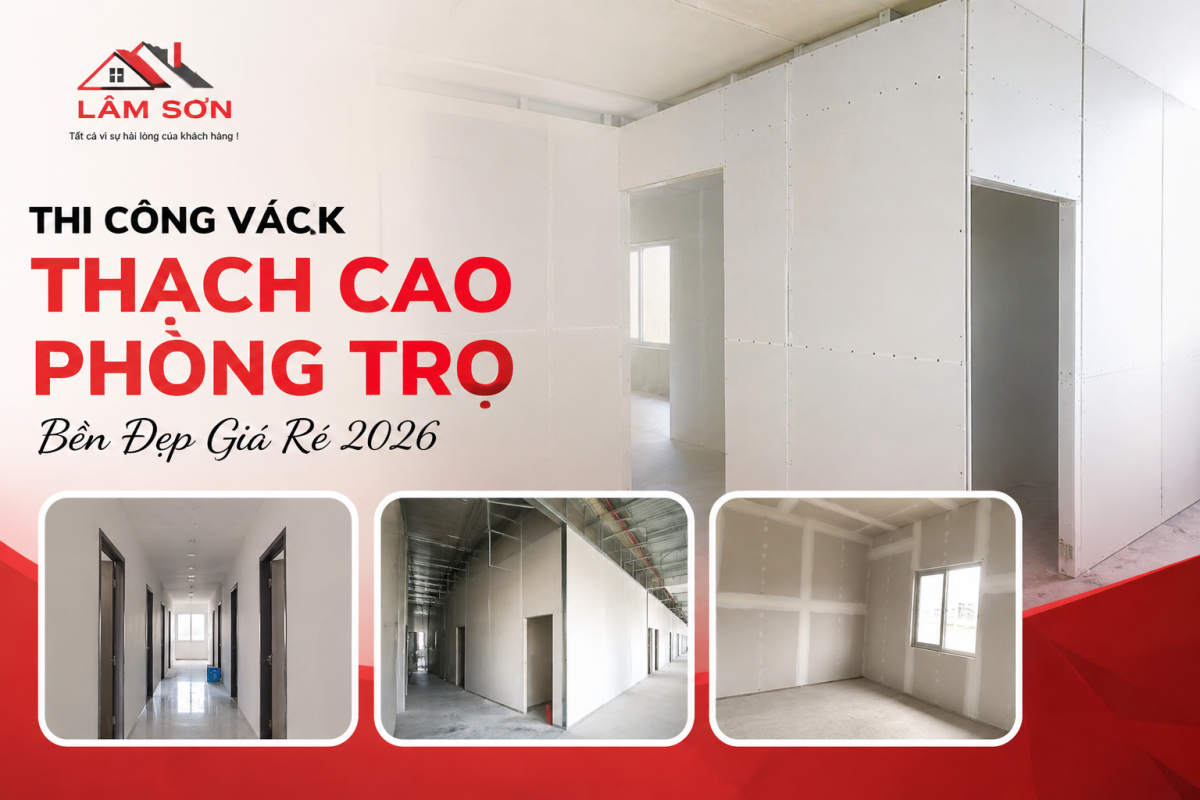 Thi Công Vách Thạch Cao Phòng Trọ